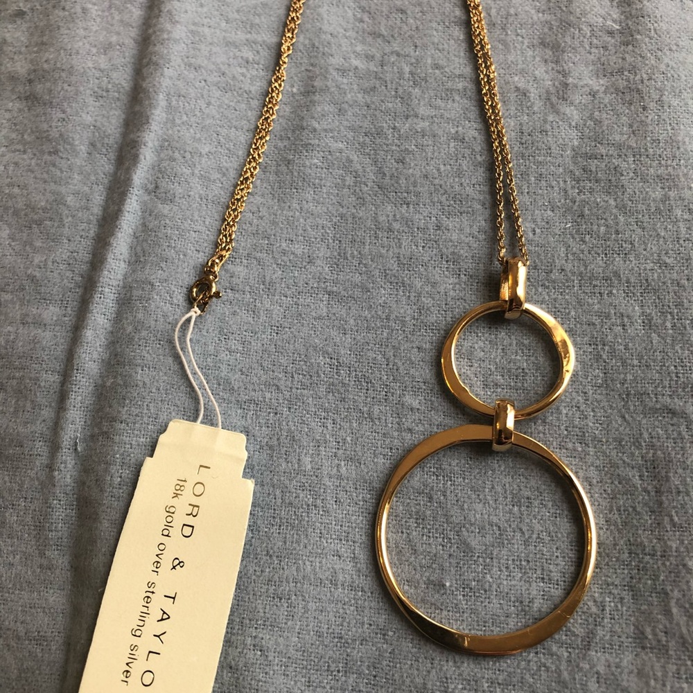 18k gold plated sterling silver necklace